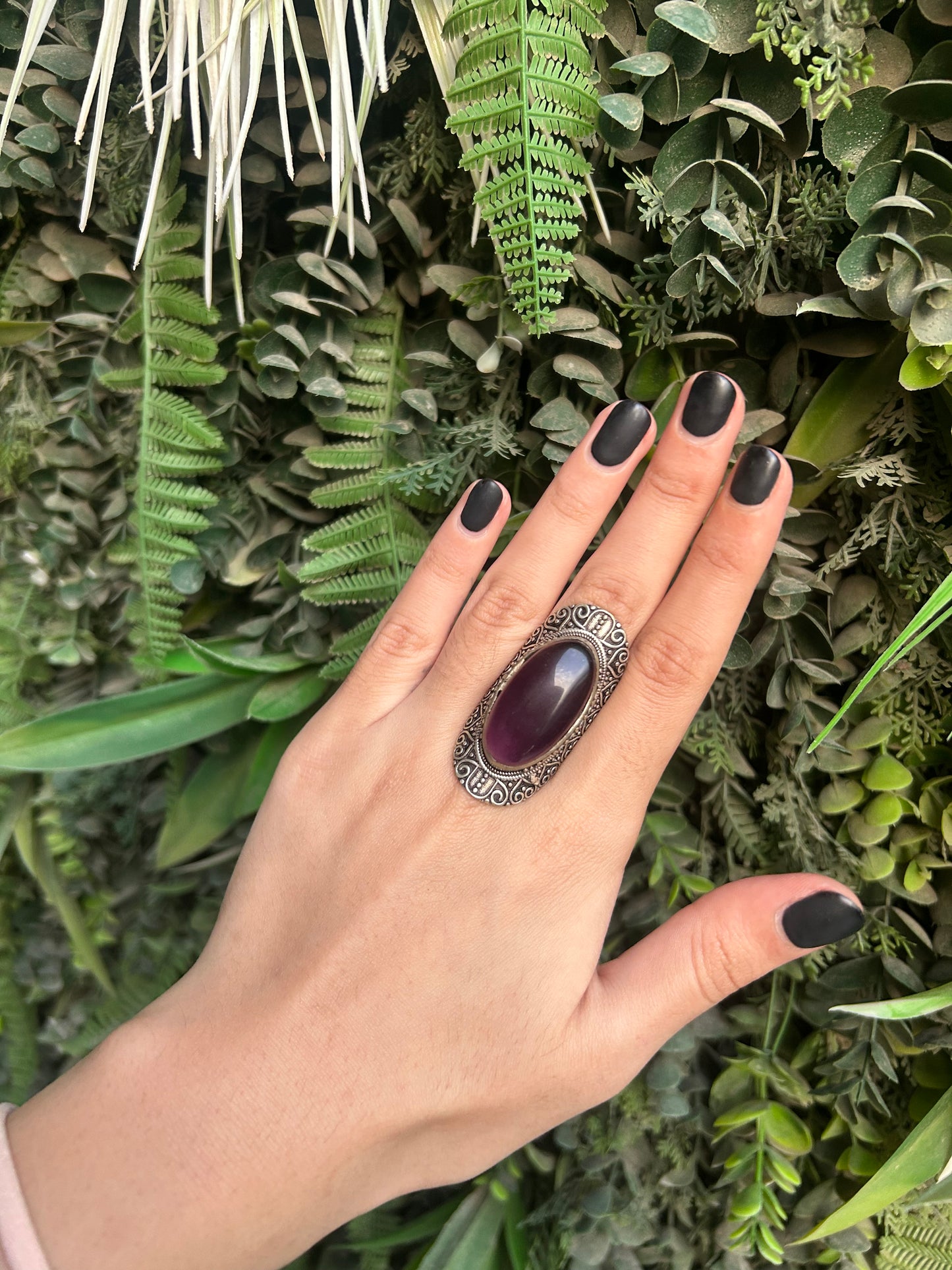 amethyst oval ring