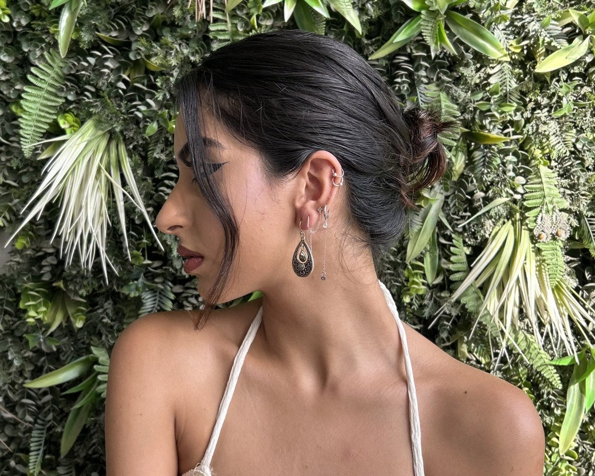 labradorite drop earrings
