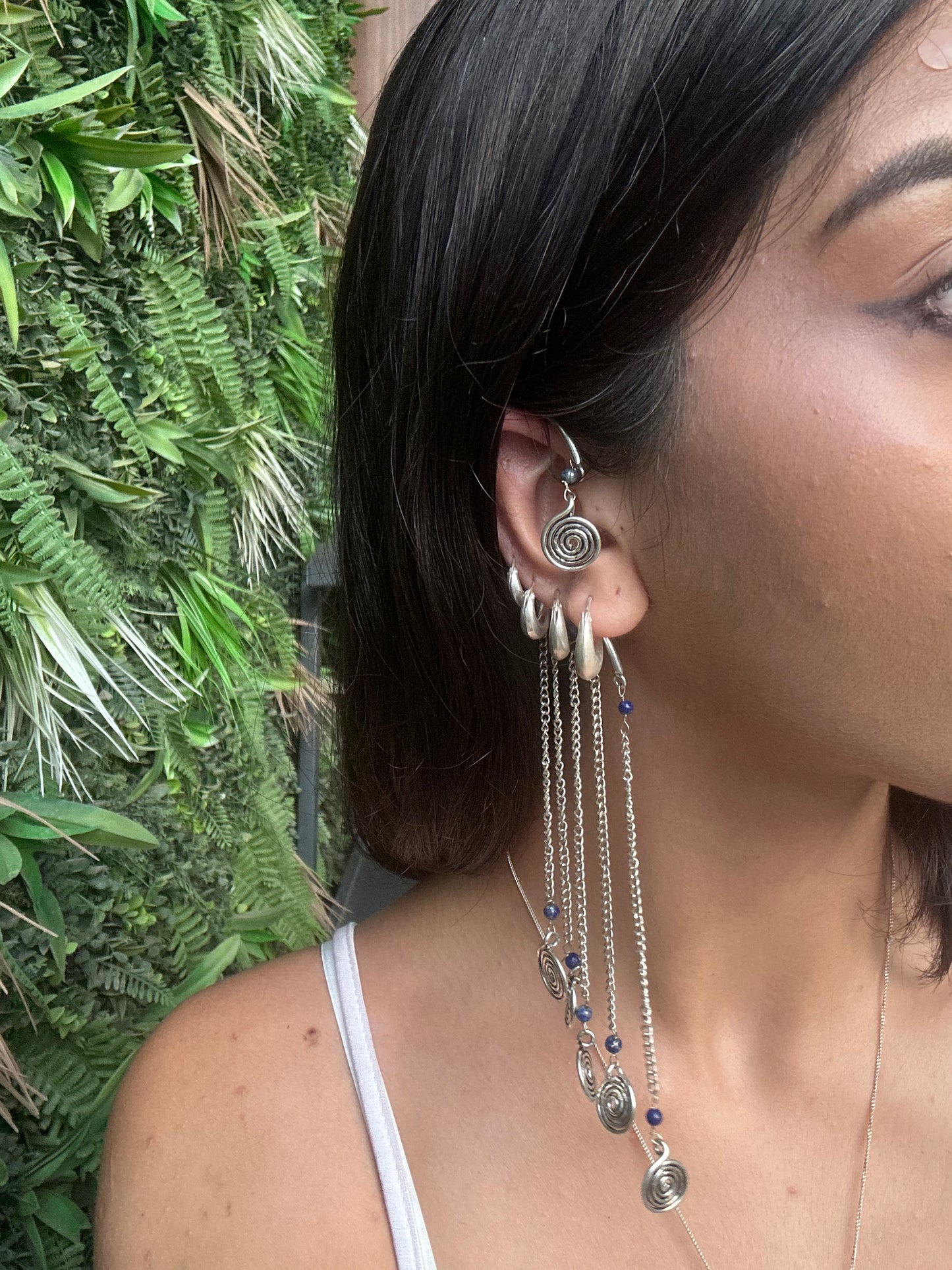 lapis lazuli ear cuff