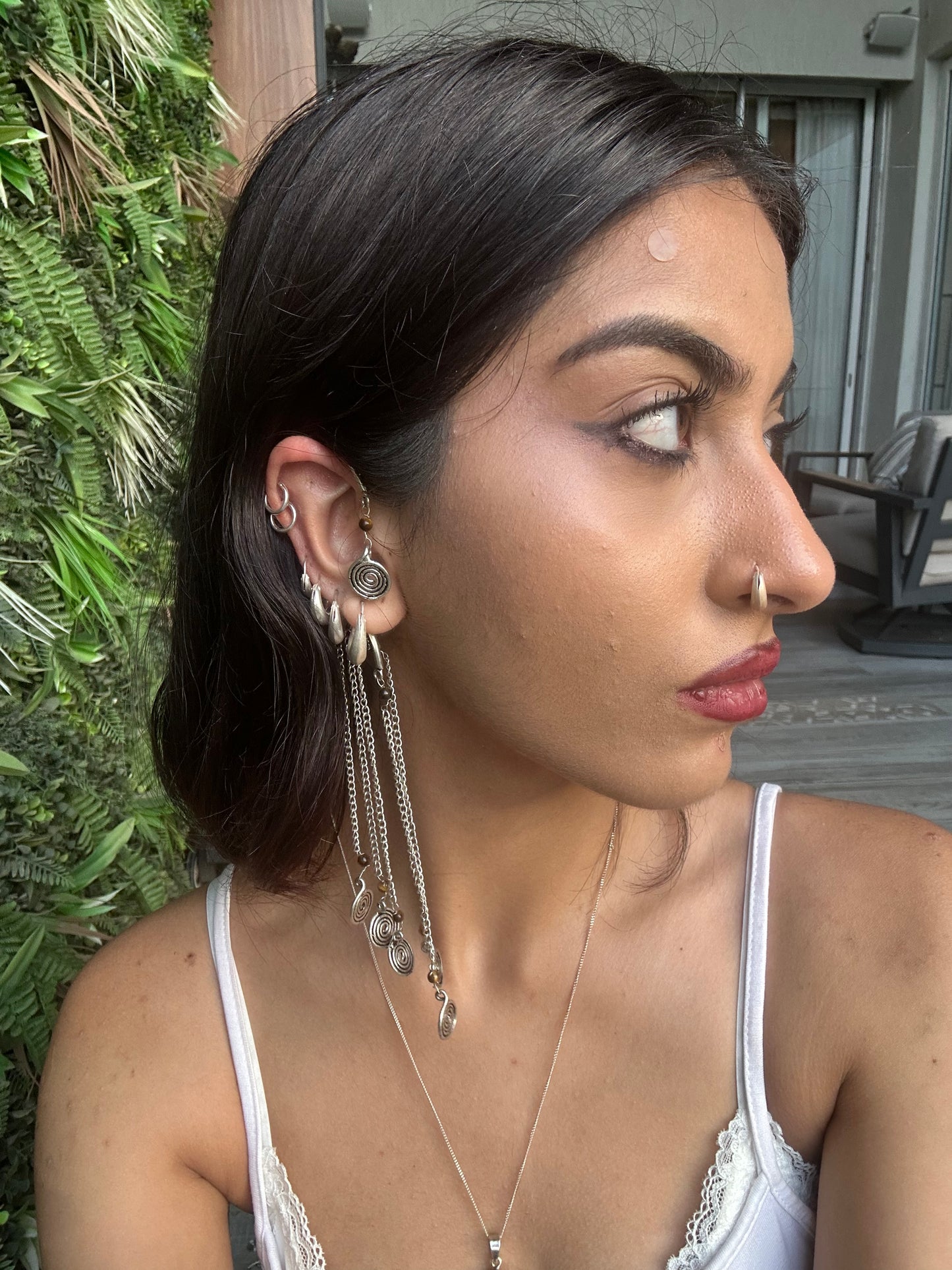 tiger's eye ear cuff