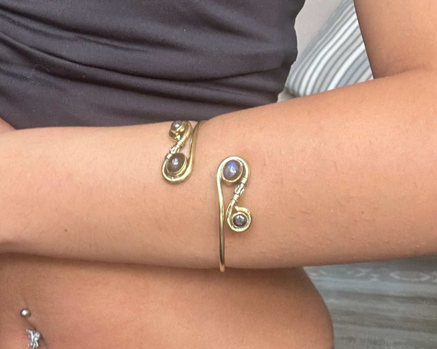 labradorite arm cuff