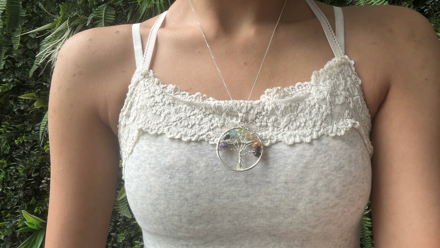 tree of life 7 chakra pendant