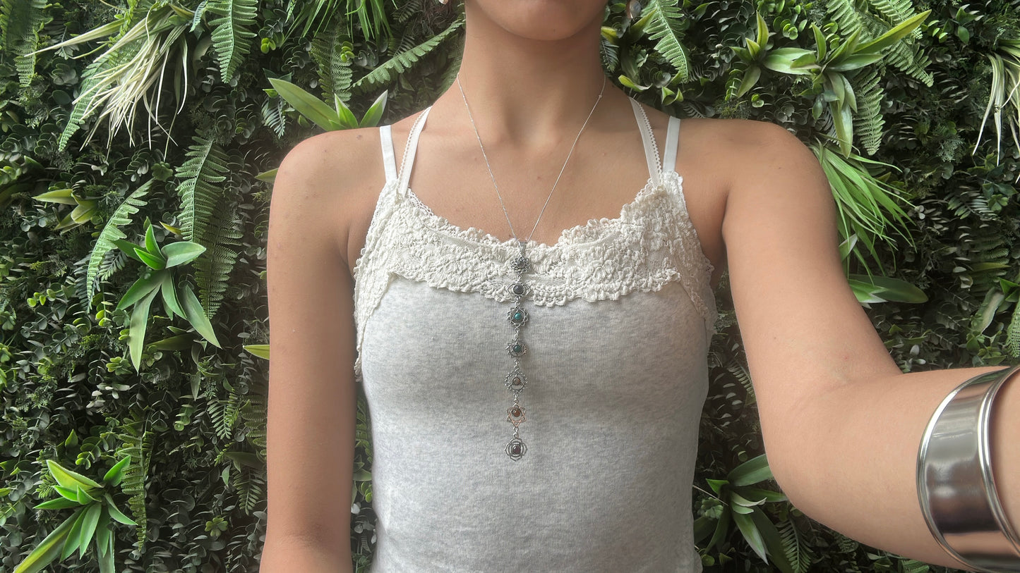 7 chakra cascade pendant
