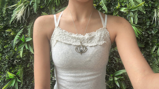 labradorite lotus pendant