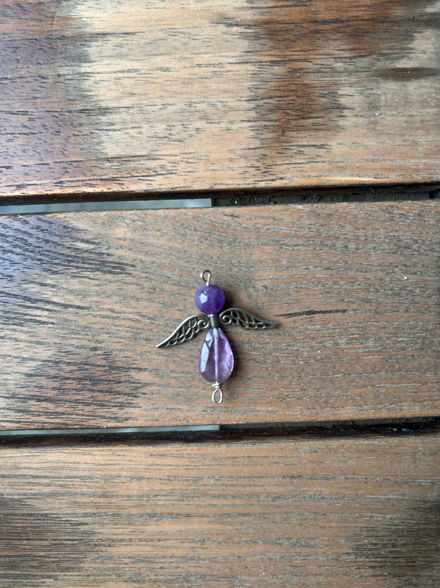 amethyst angel pendant