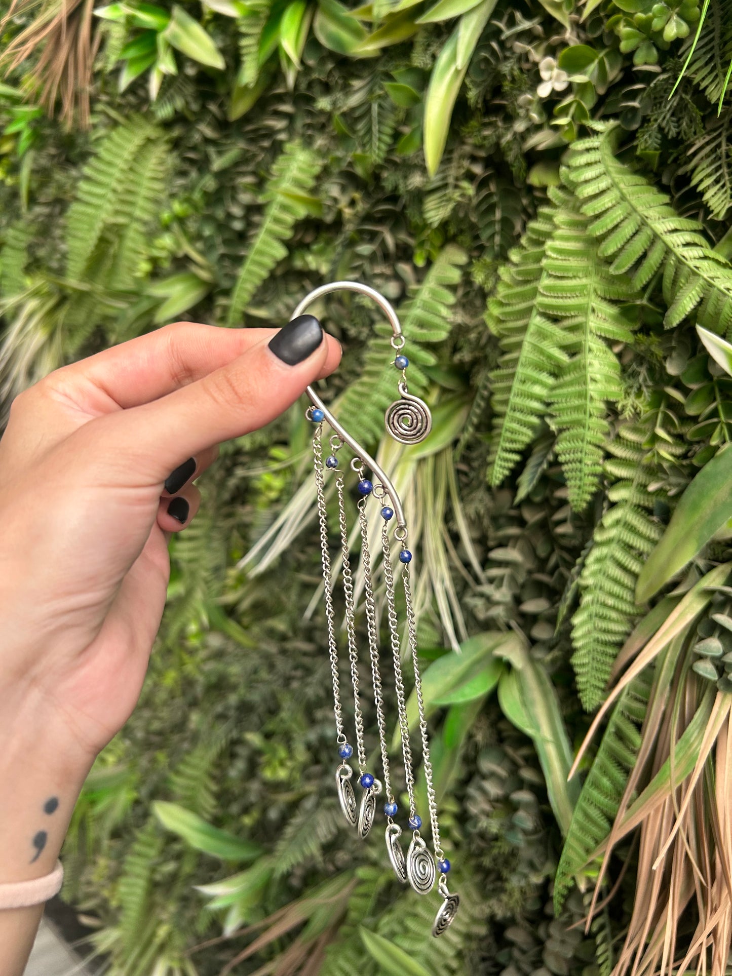 lapis lazuli ear cuff
