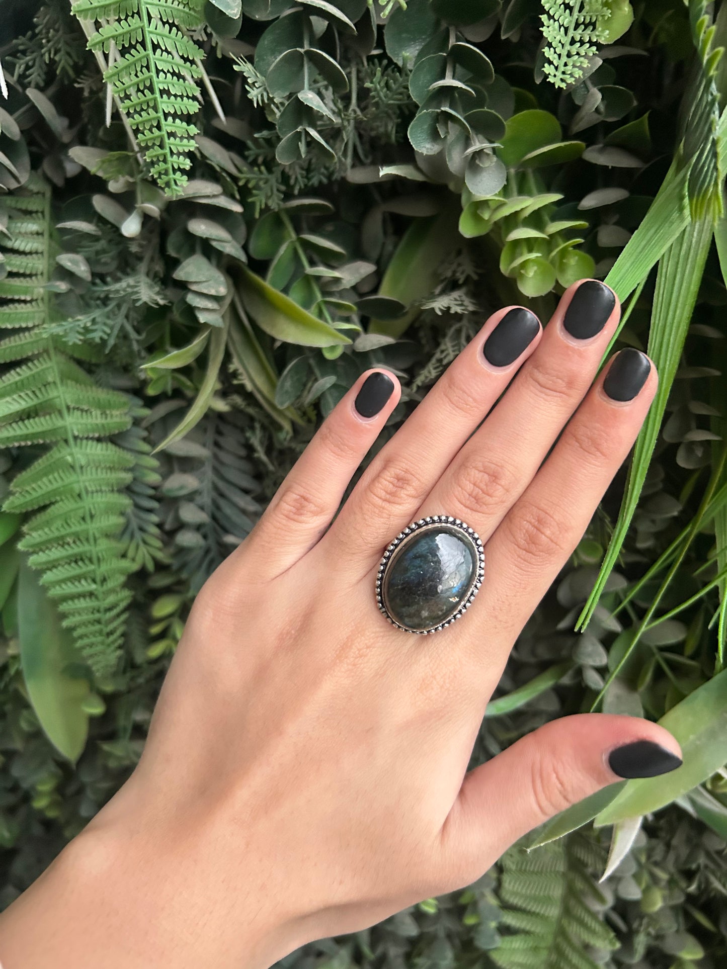 labradorite ring
