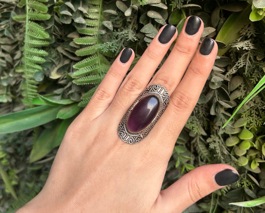amethyst oval ring