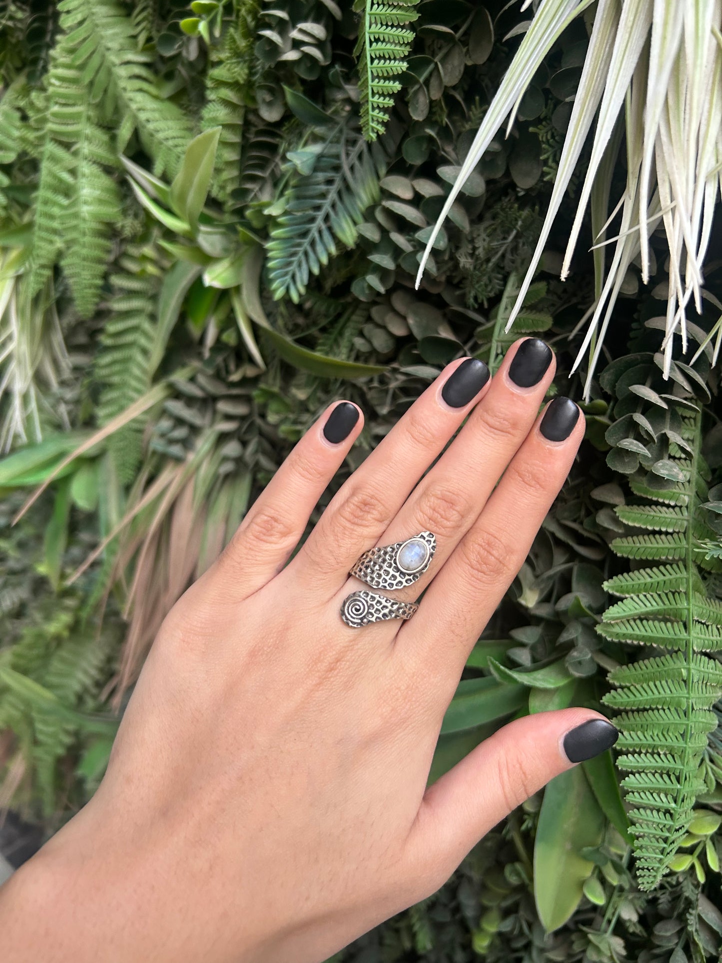 moonstone wrap ring