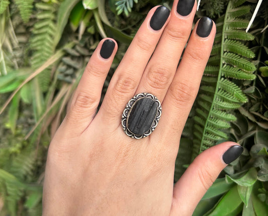 black tourmaline ring