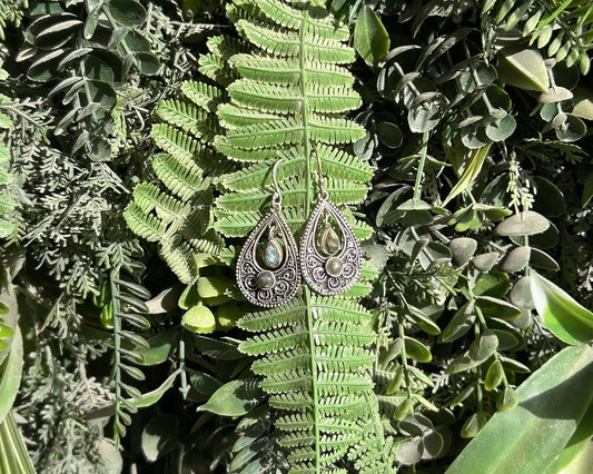 labradorite drop earrings