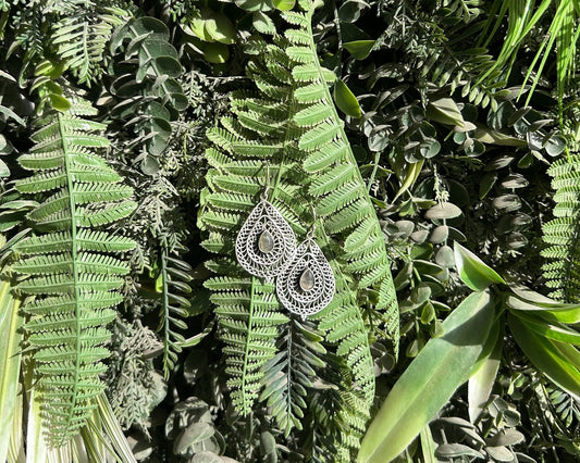 labradorite drop earrings