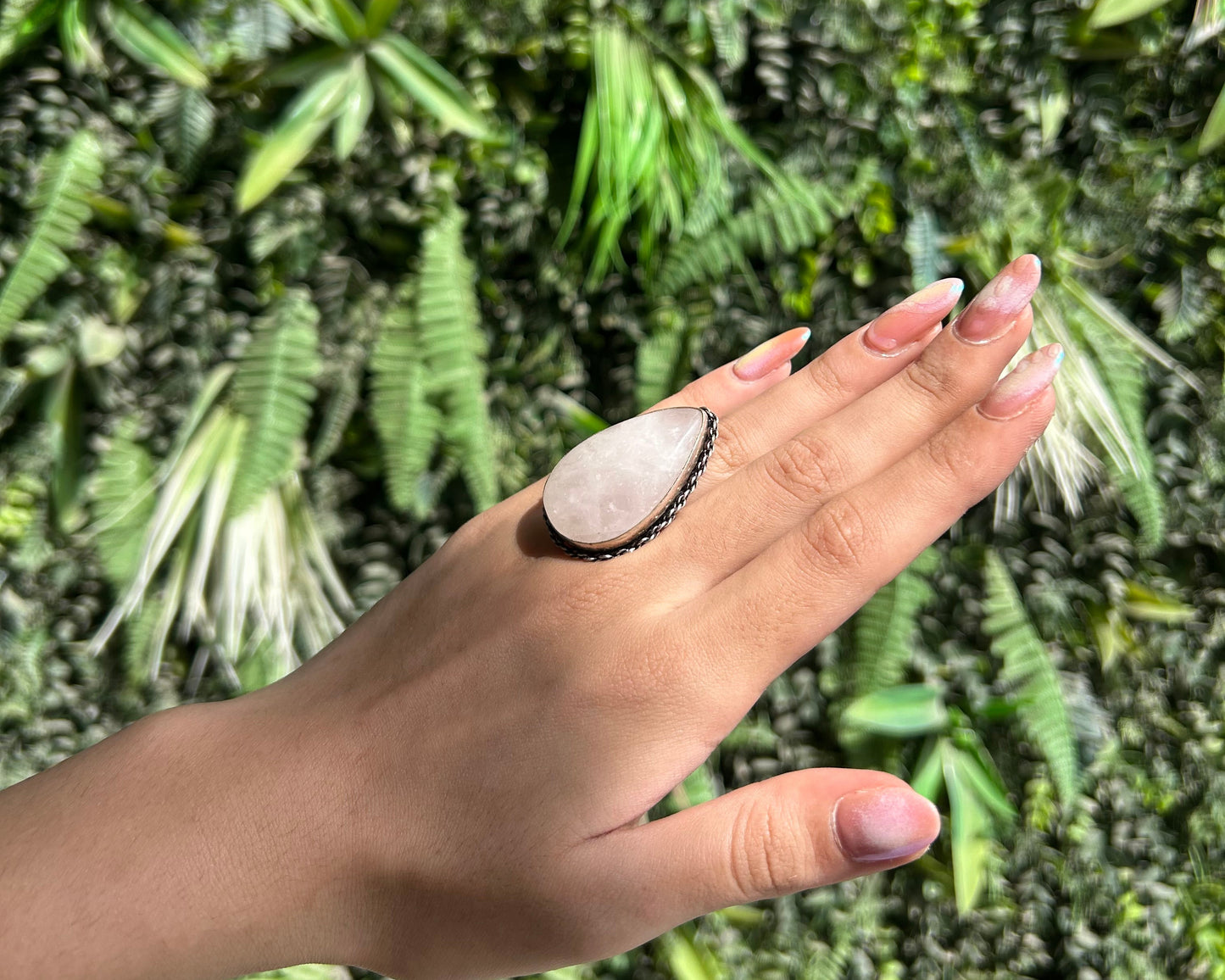 rose quartz ring (adjustable)
