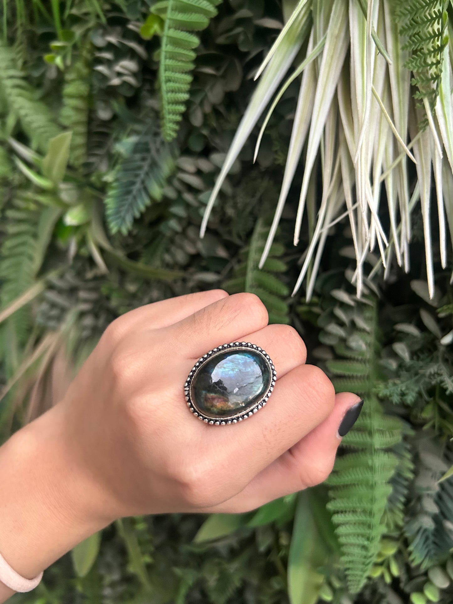 labradorite ring