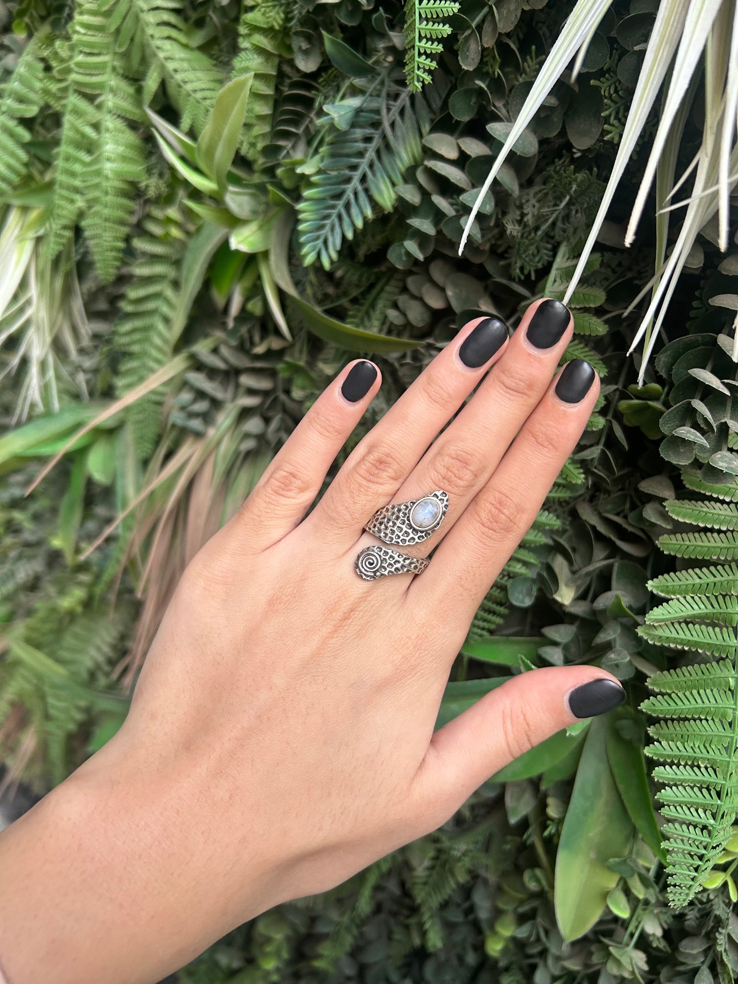 moonstone wrap ring