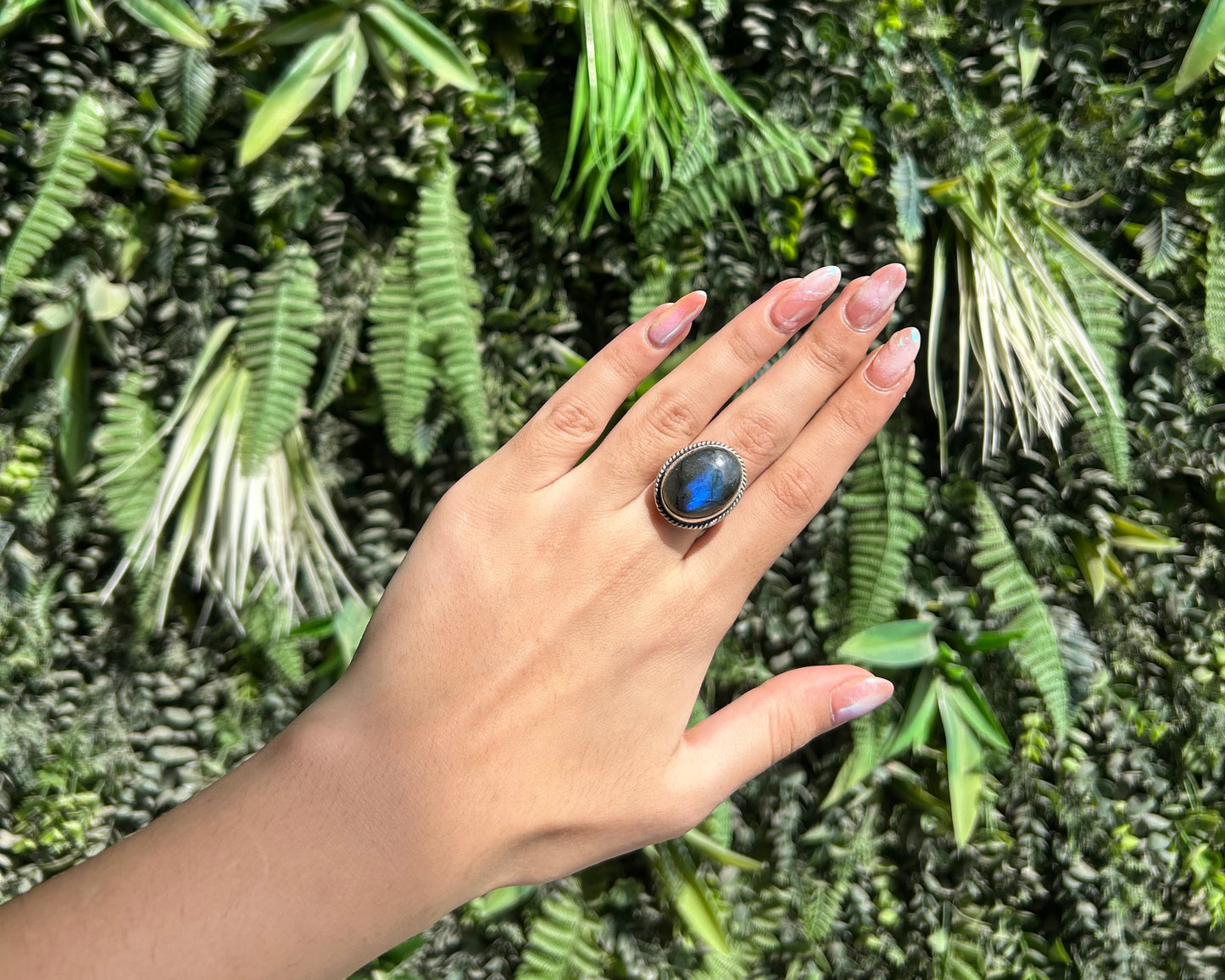 labradorite ring