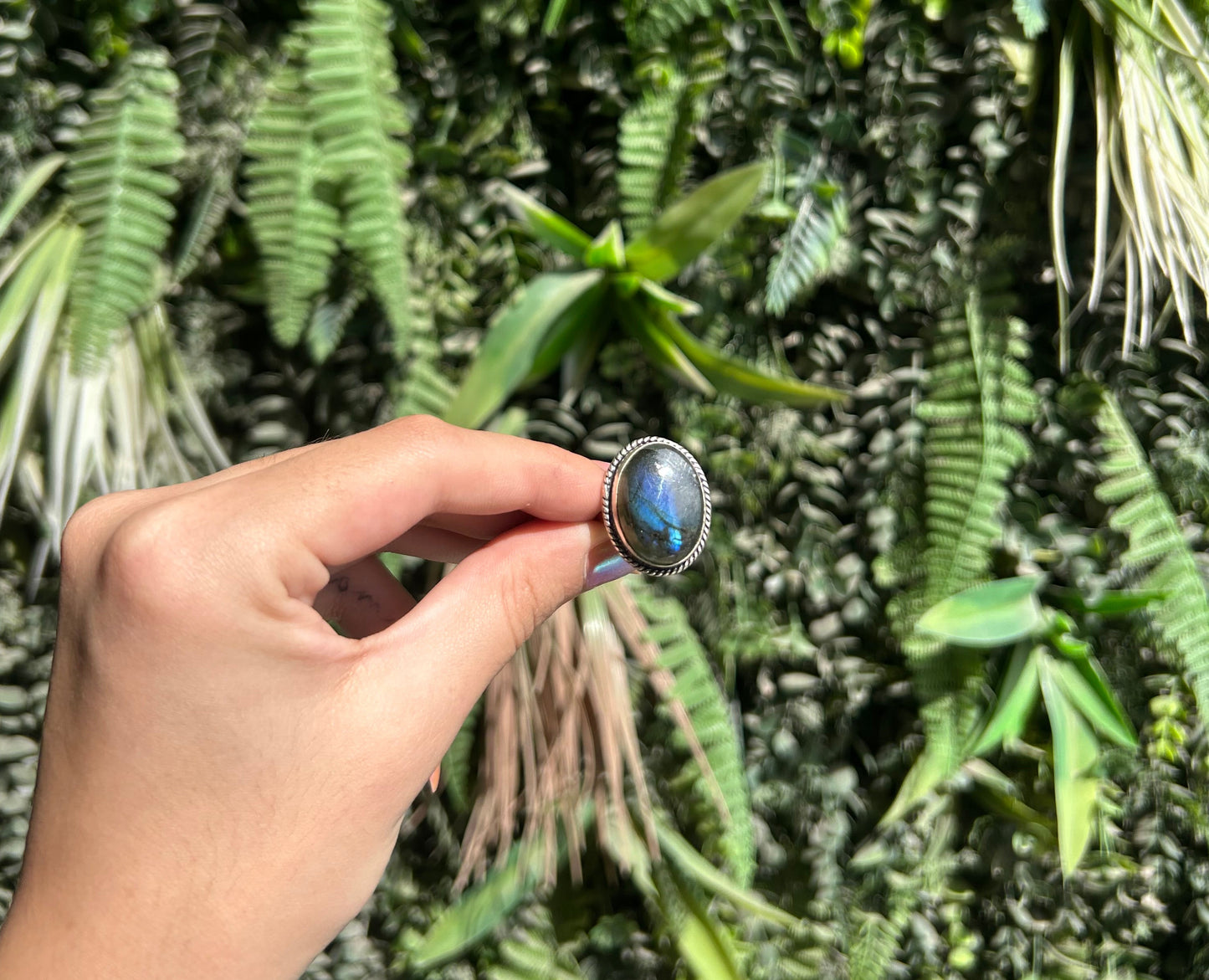 labradorite ring