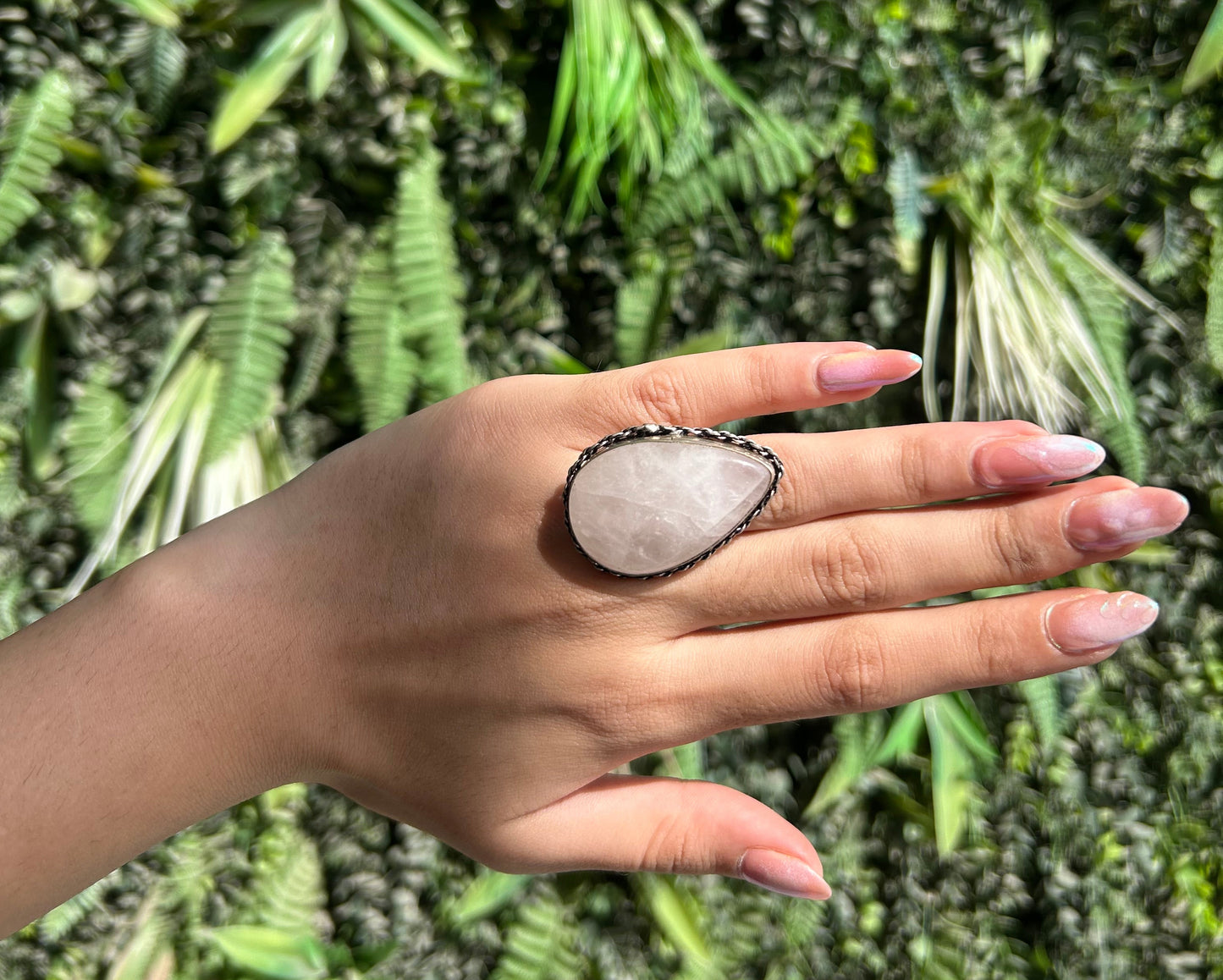rose quartz ring (adjustable)