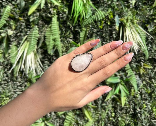 rose quartz ring (adjustable)