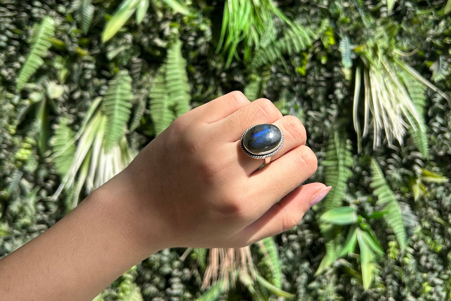 labradorite ring