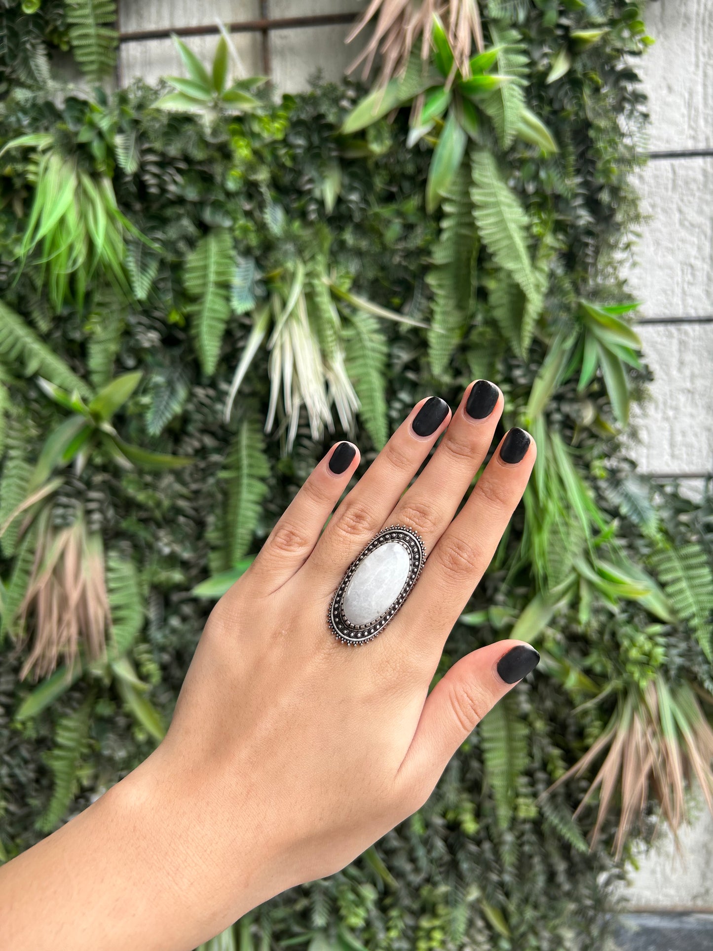 moonstone halo ring