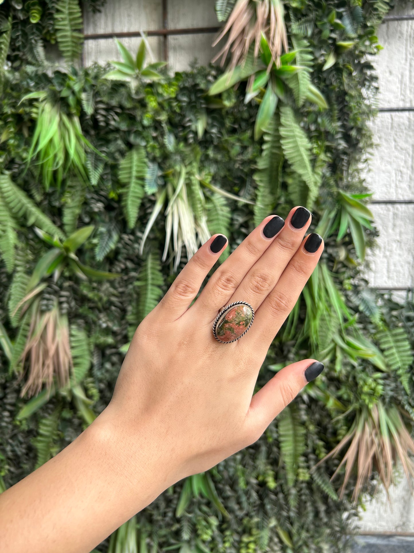 unakite oval ring